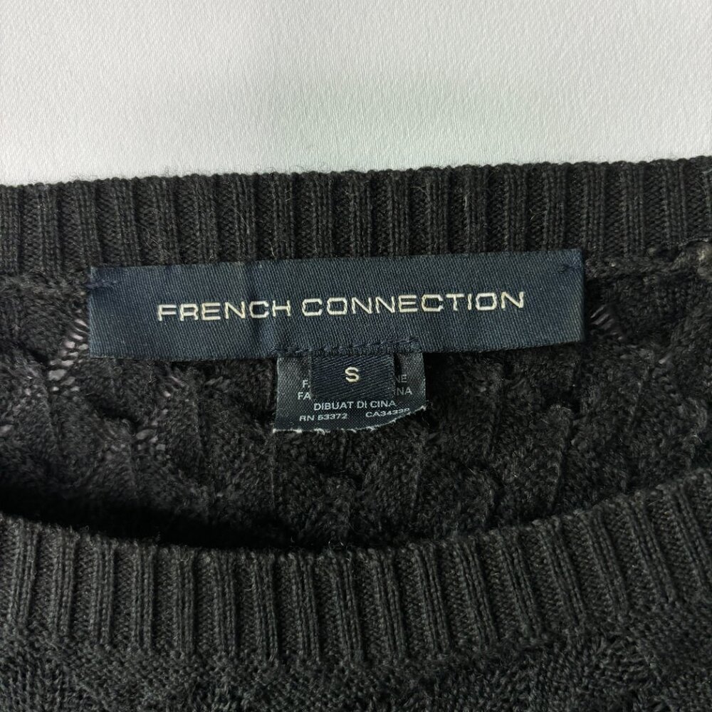 French Connection Women's Wool Blend Mesh Long Sleeve Sweater Size Small - Picture 5 of 7